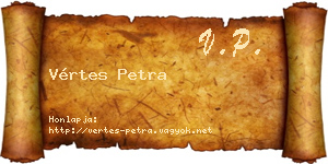 Vértes Petra névjegykártya